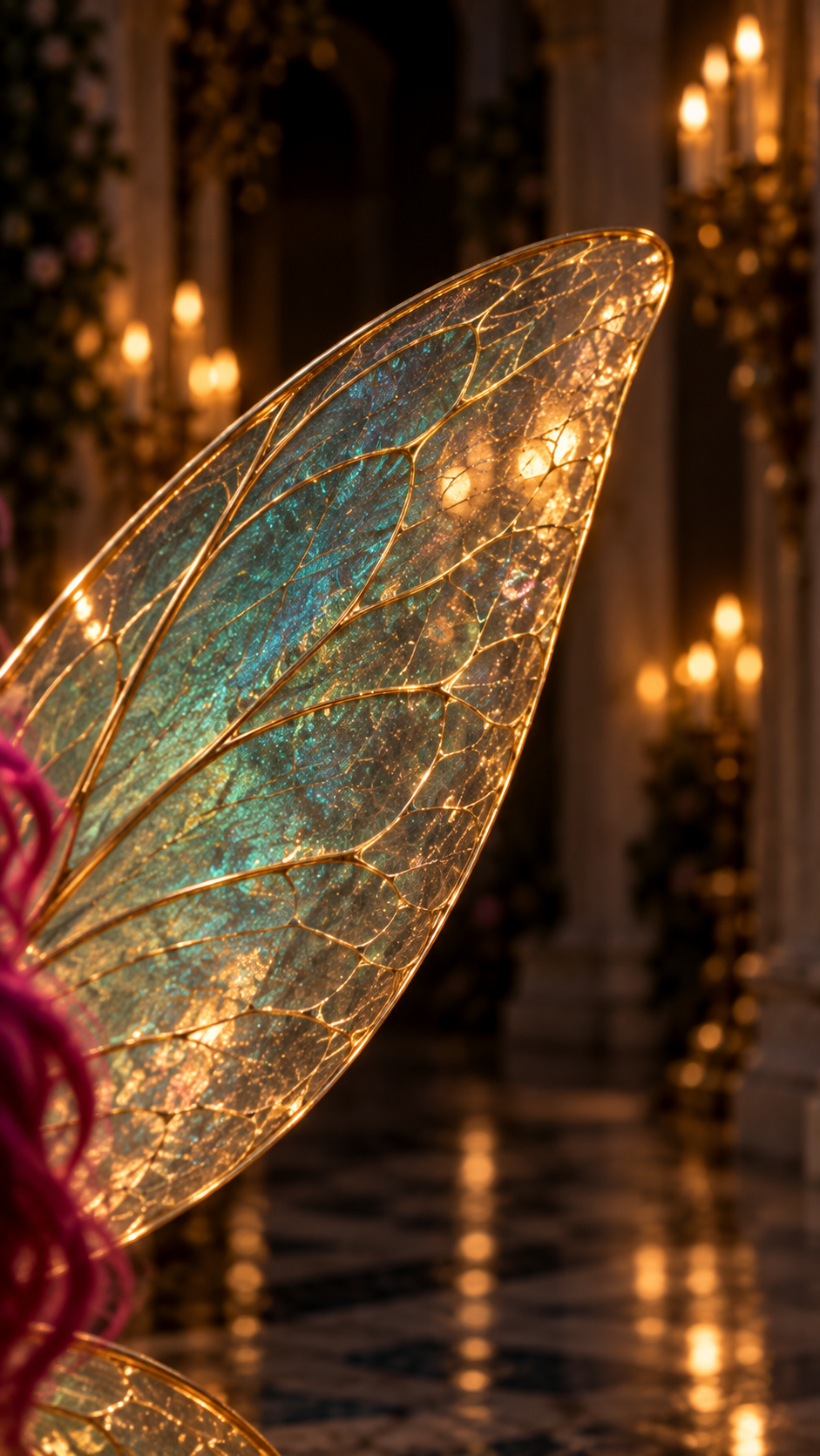 A mysterious iridescent fairy wing
